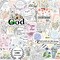 200pcs Inspired Christian Stickers, Bible Verse Stickers, Blossoms Stickers Perfect for Water Bottle Laptop Scrapbooking Decals Christian Gifts Bible Journaling Supplies